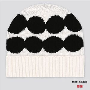 Marimekko Black and White Knit Beanie
